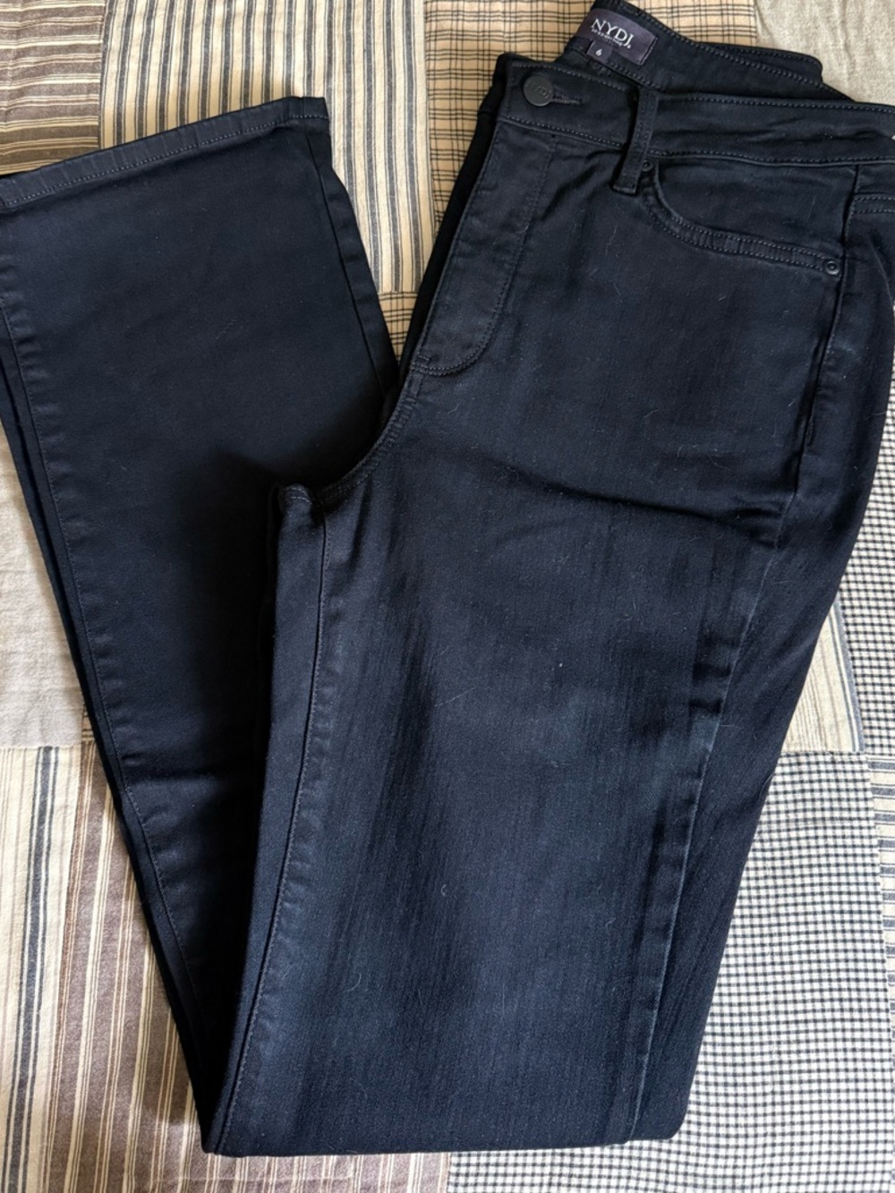 NYDJ Women's Billie Mini Boot in Black Denim